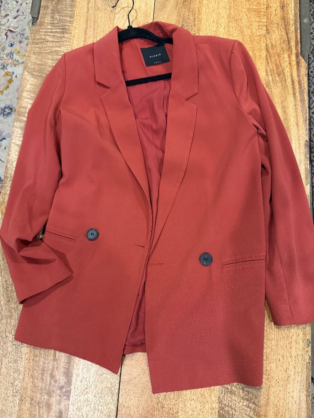 Elodie the Label Salmon Rose Shoulder Padded Blazer